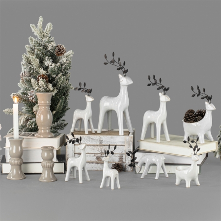 CERAMIC CANDLEHOLDER,ELK